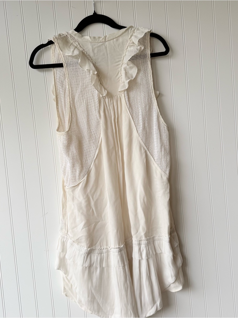 Isabel Murant Light Cream Ruffle Sleeveless dress - Picture 6 of 8